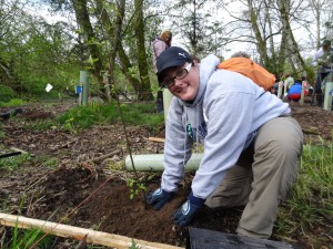 crystal planting trees for earth day