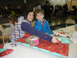 Hollie and son at Santas Posse