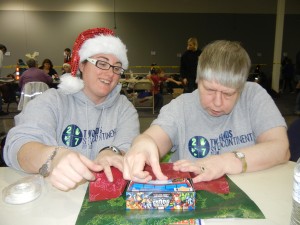 Crystal and her aunt Debby at Santas Posse