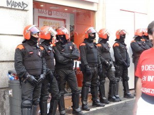 riot police at San Fermin