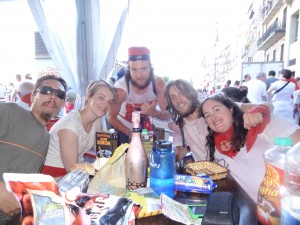 group reunited at San Fermin