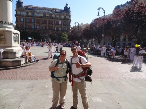 Ondrey and Crystal leaving Pamplona